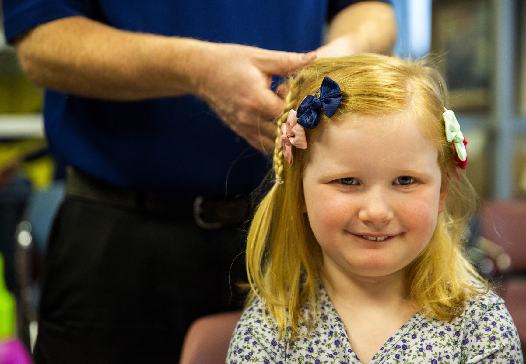 Daddy Daughter Hair Day